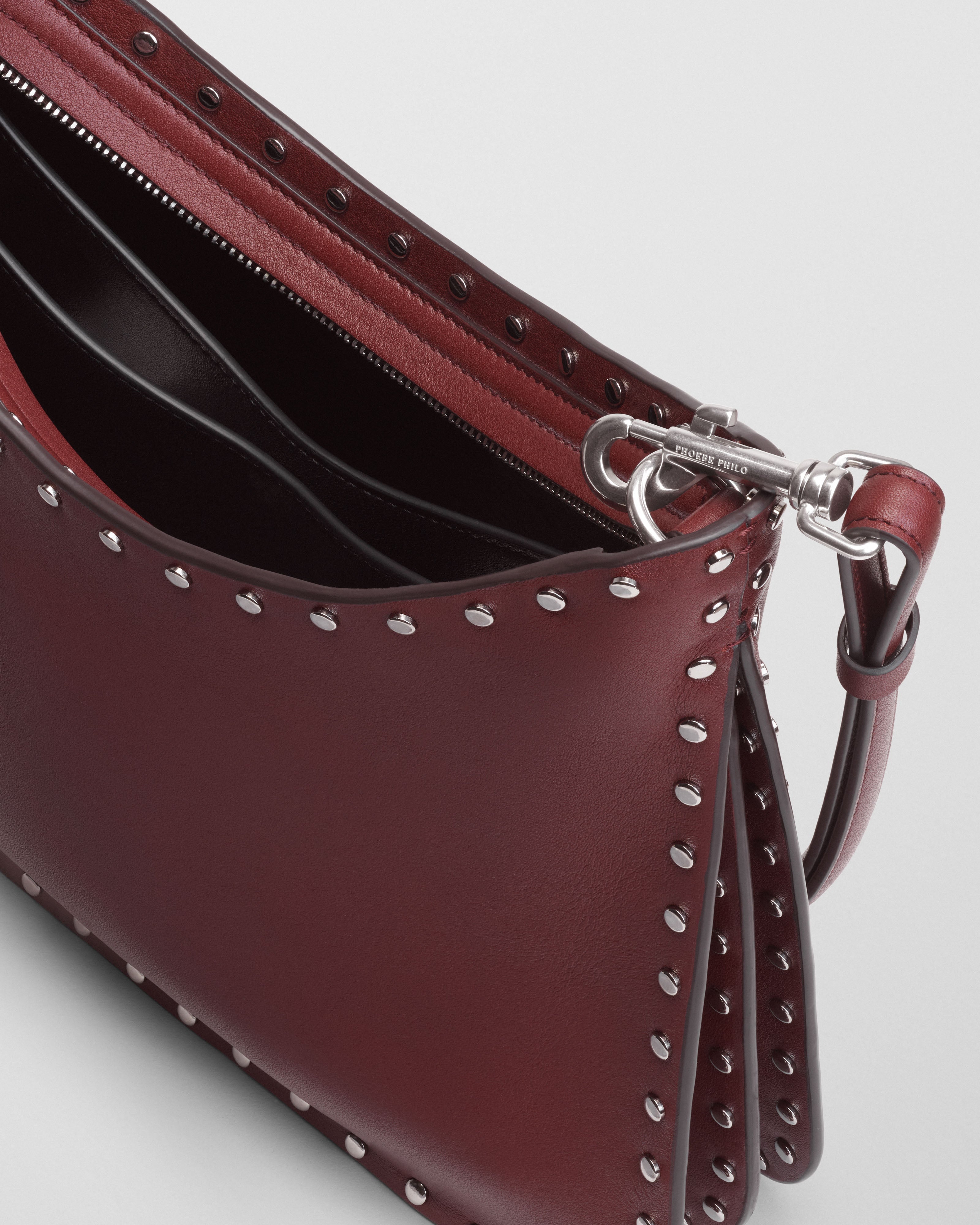 PHOEBE PHILO | SMALL STUD GIG BAG | chestnut leather