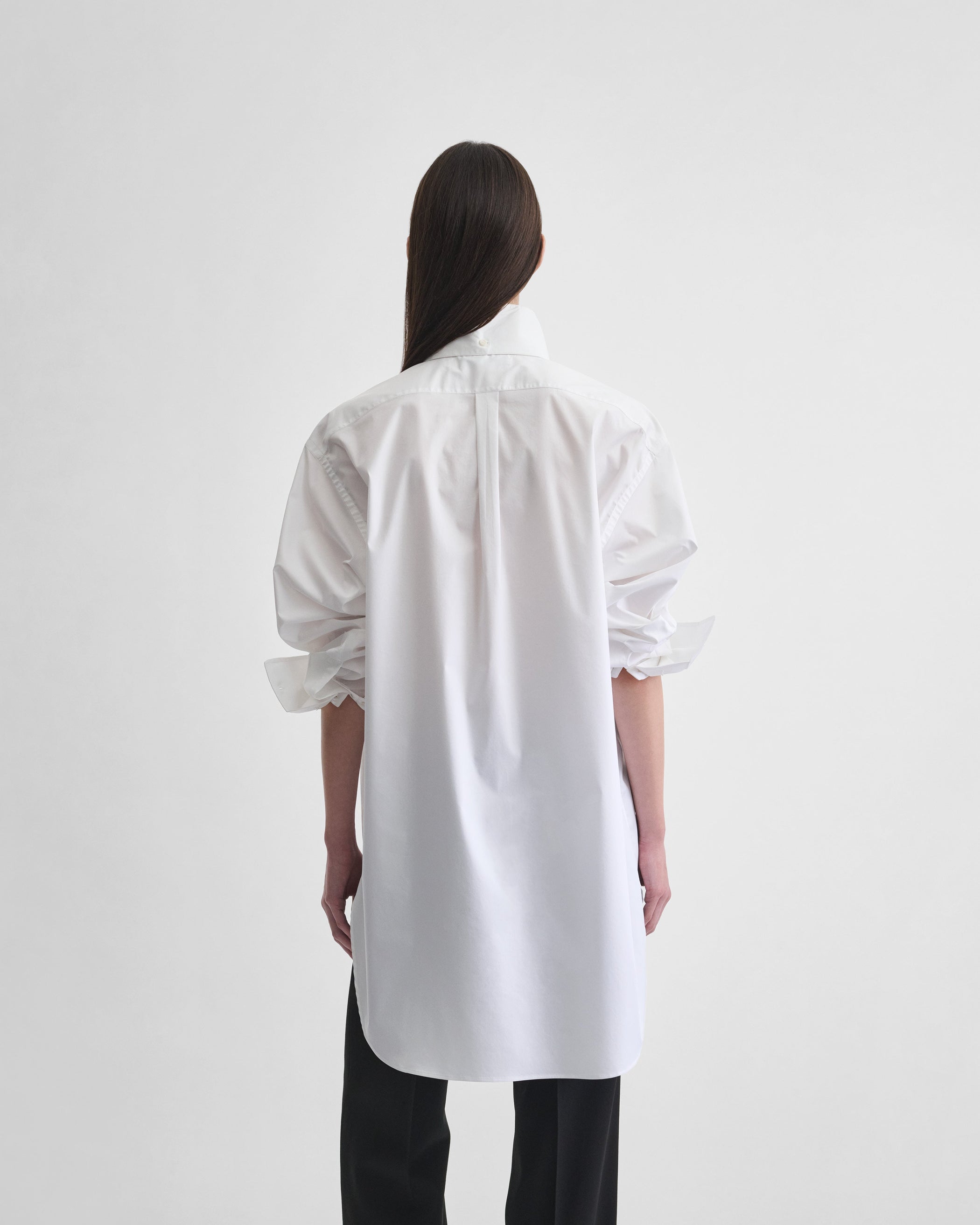 View of CUSTOM TUX SHIRT in white cotton