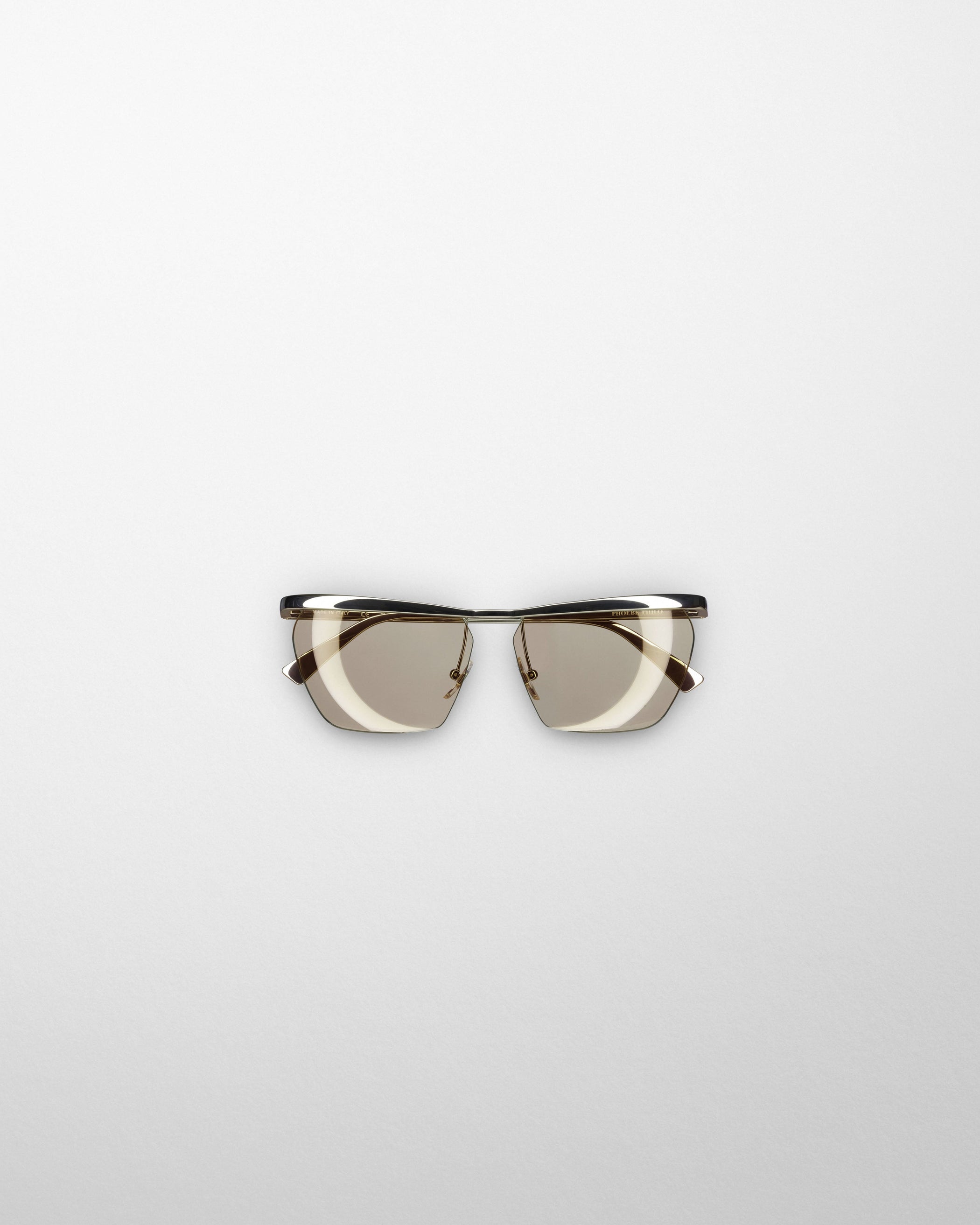 Flat front view of MONO METAL SUNGLASSES in palladium
