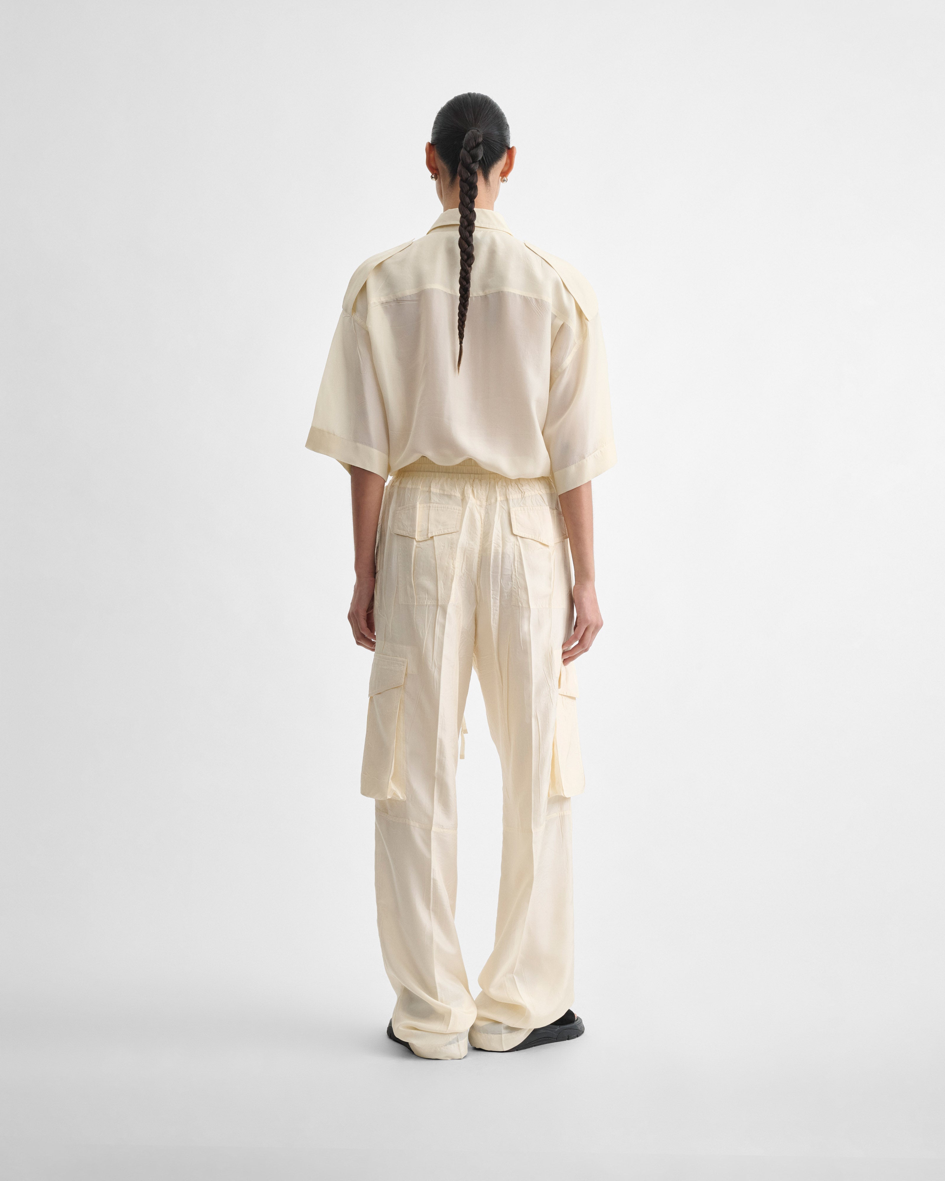PHOEBE PHILO | CARGO TROUSERS | VANILLA SILK