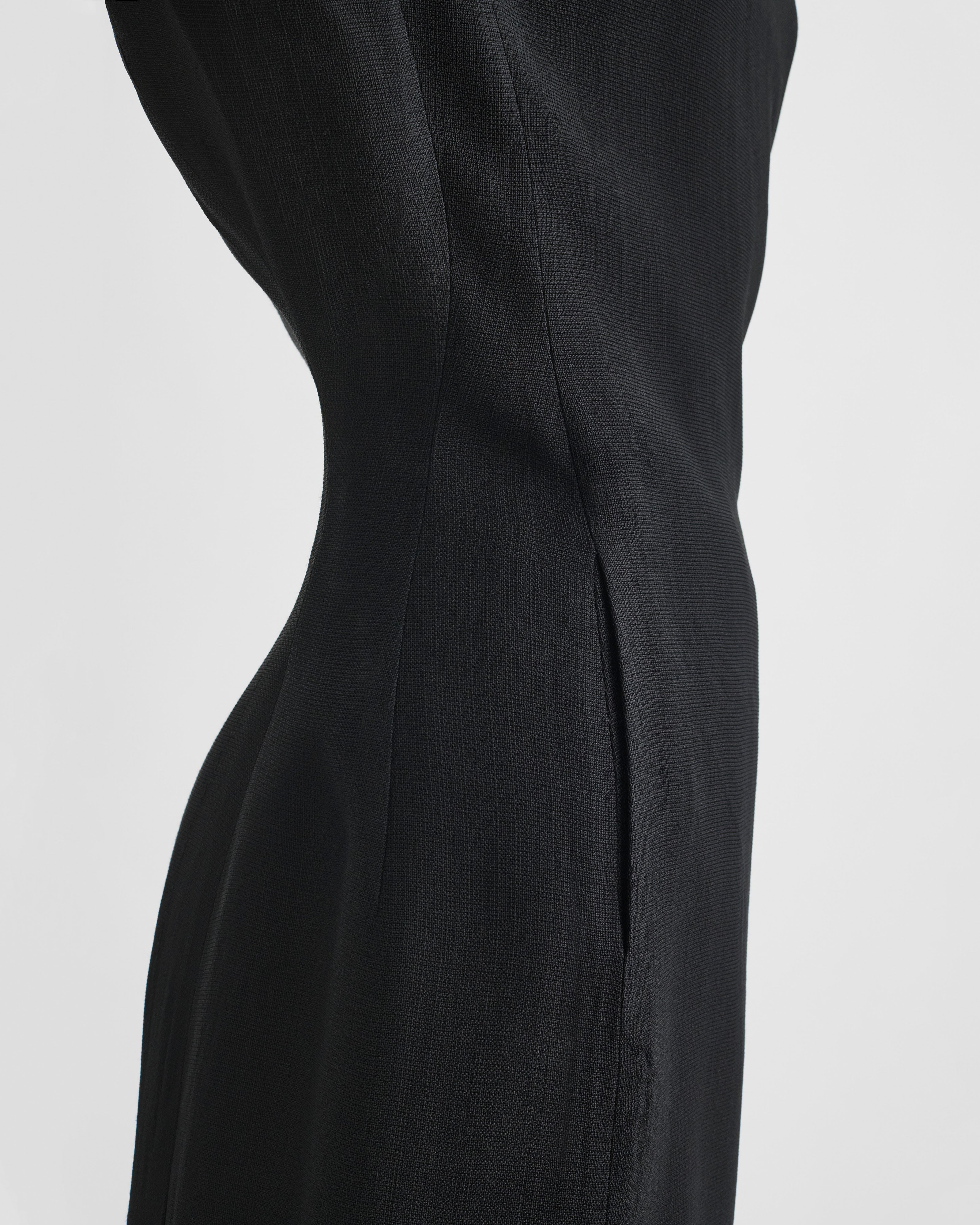 PHOEBE PHILO | KINKED TAILORED DRESS | BLACK VISCOSE PHOEBE PHILO | KINKED TAILORED DRESS | BLACK VISCOSE