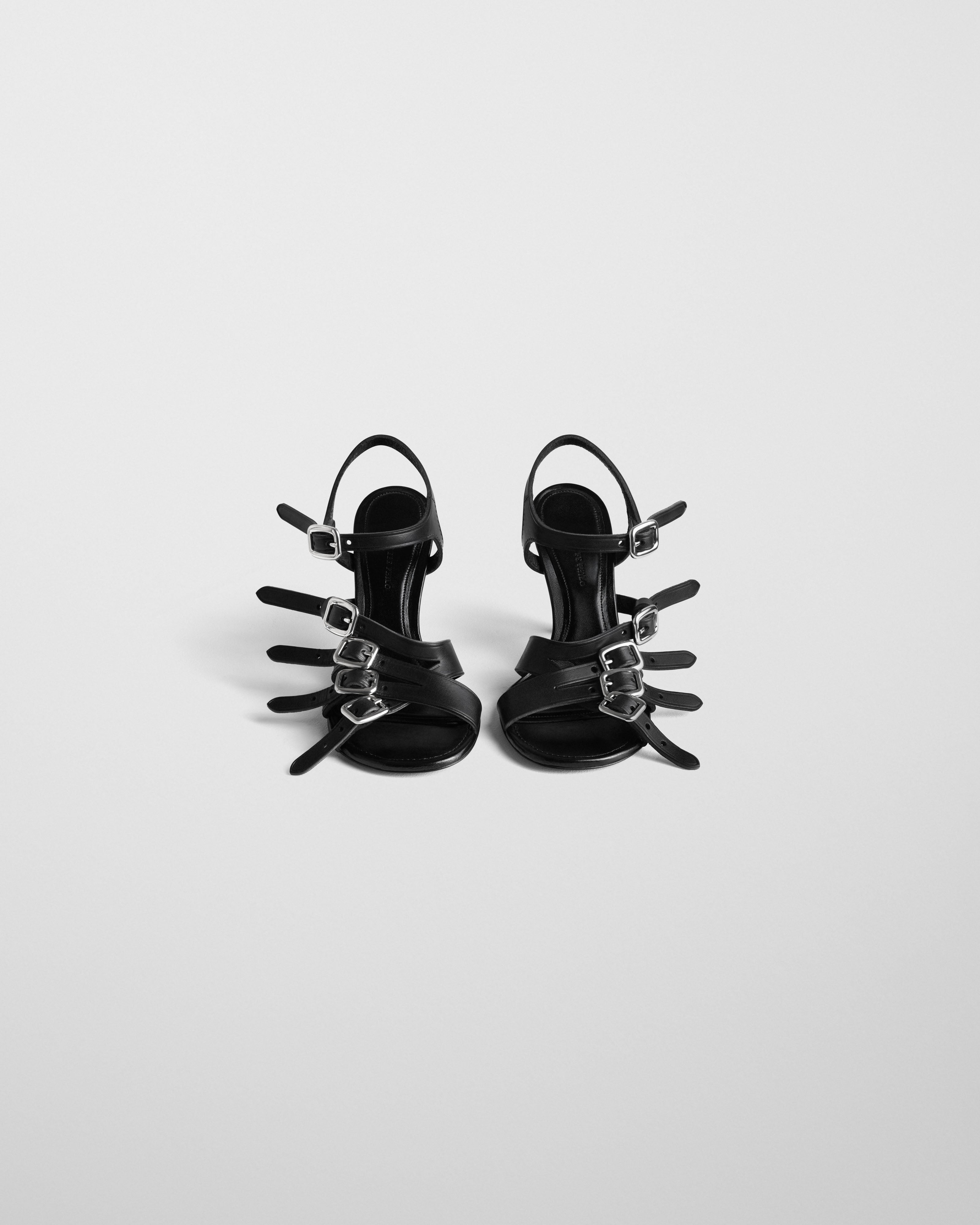 PHOEBE PHILO | BUCKLE SANDAL | black leather