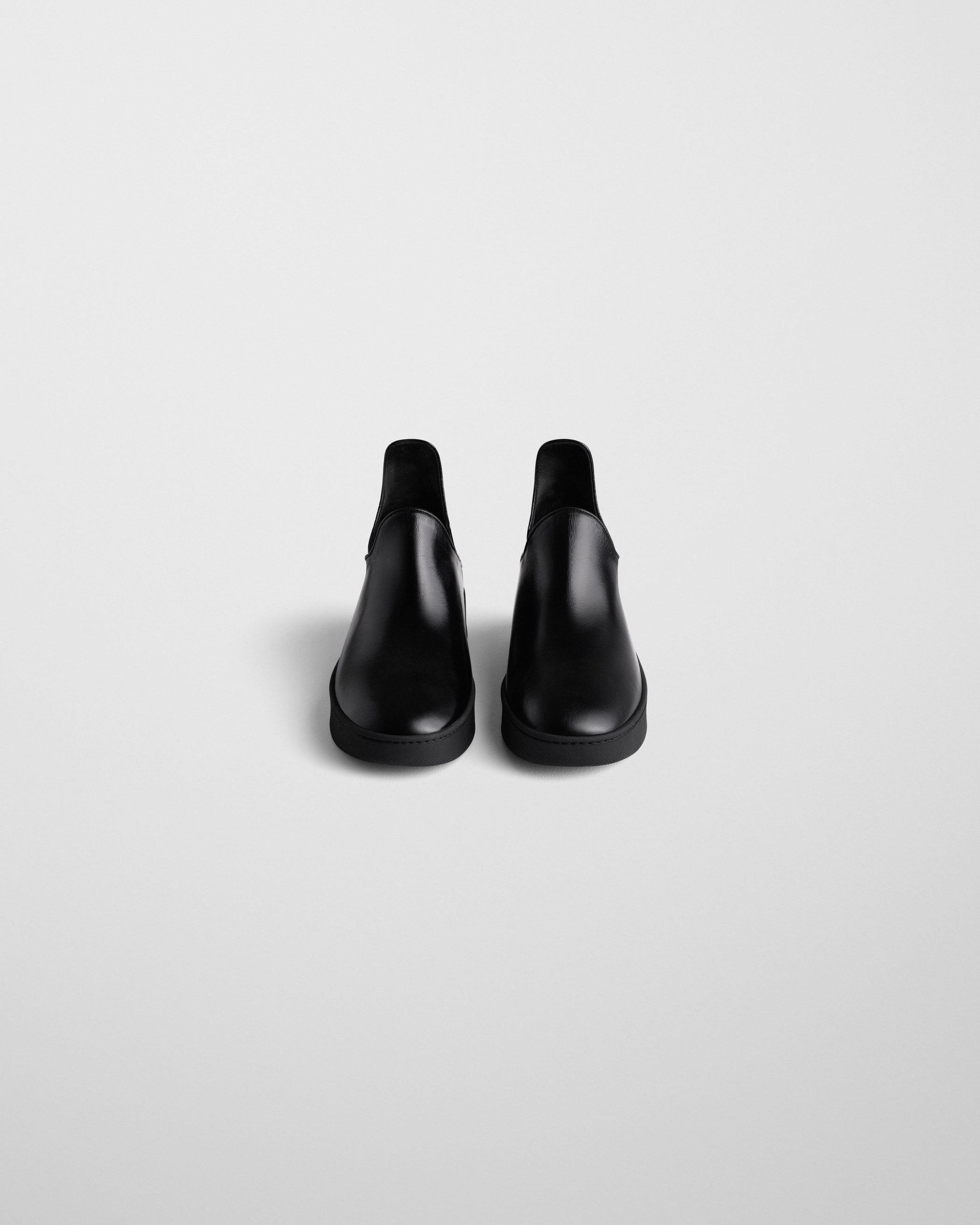 Front view of SLIP ON SNEAKER in black suede