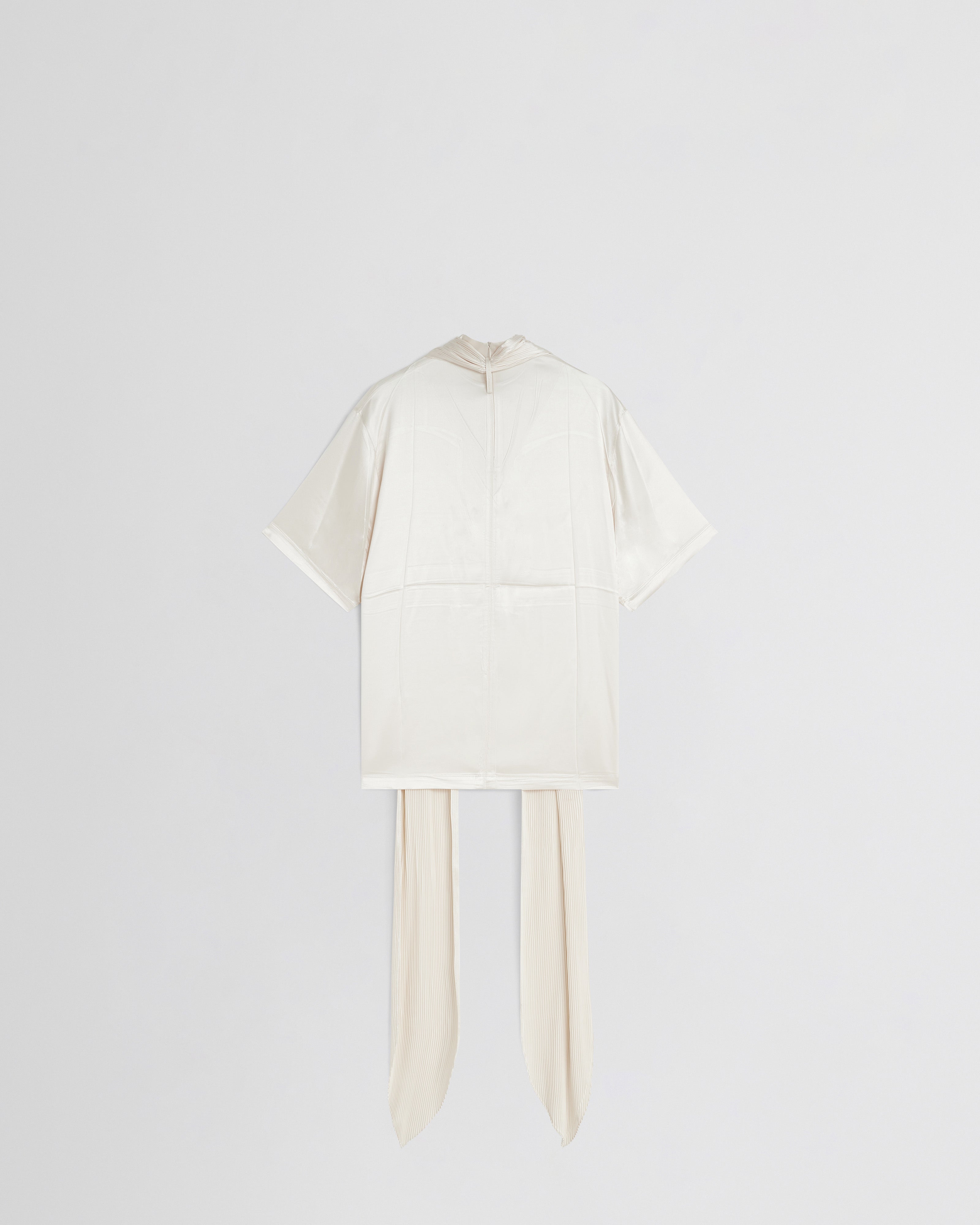 PHOEBE PHILO | SILK SCARF T-SHIRT | CREAM SILK