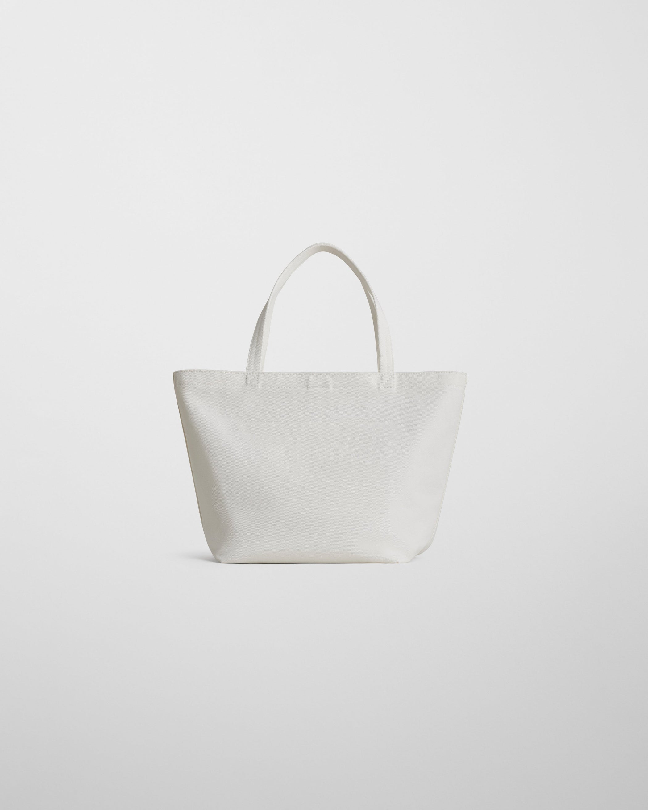 Back view of CANVAS CABAS in paper white canvas