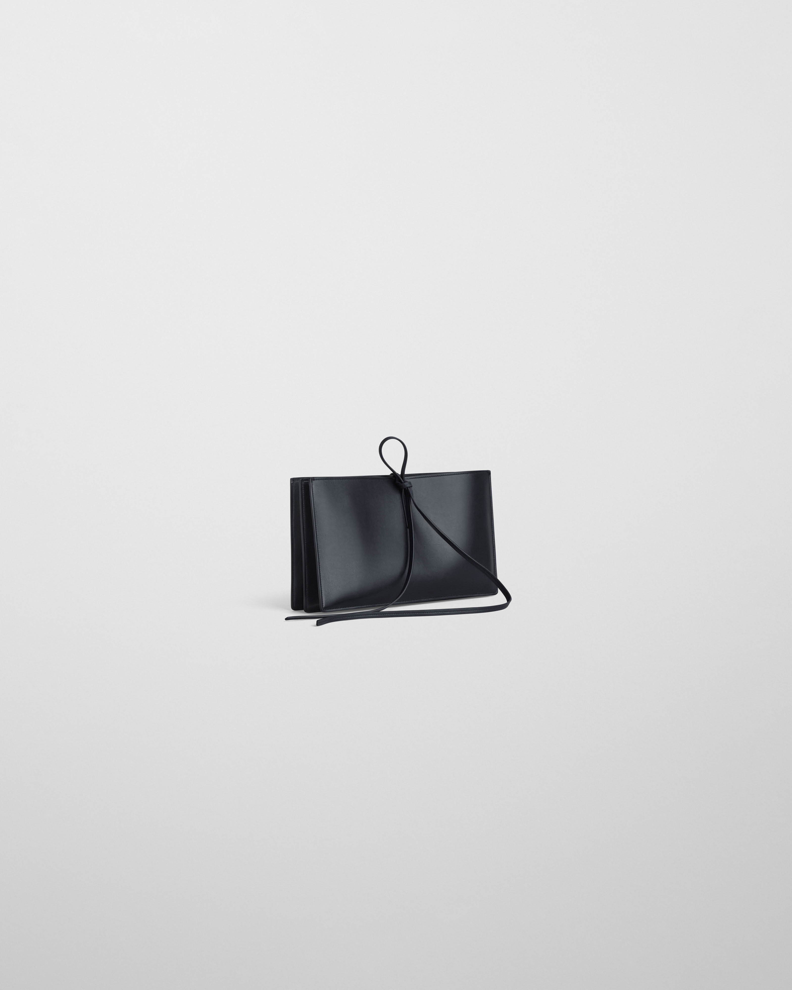 PHOEBE PHILO | SPLAY CLUTCH | dark navy leather