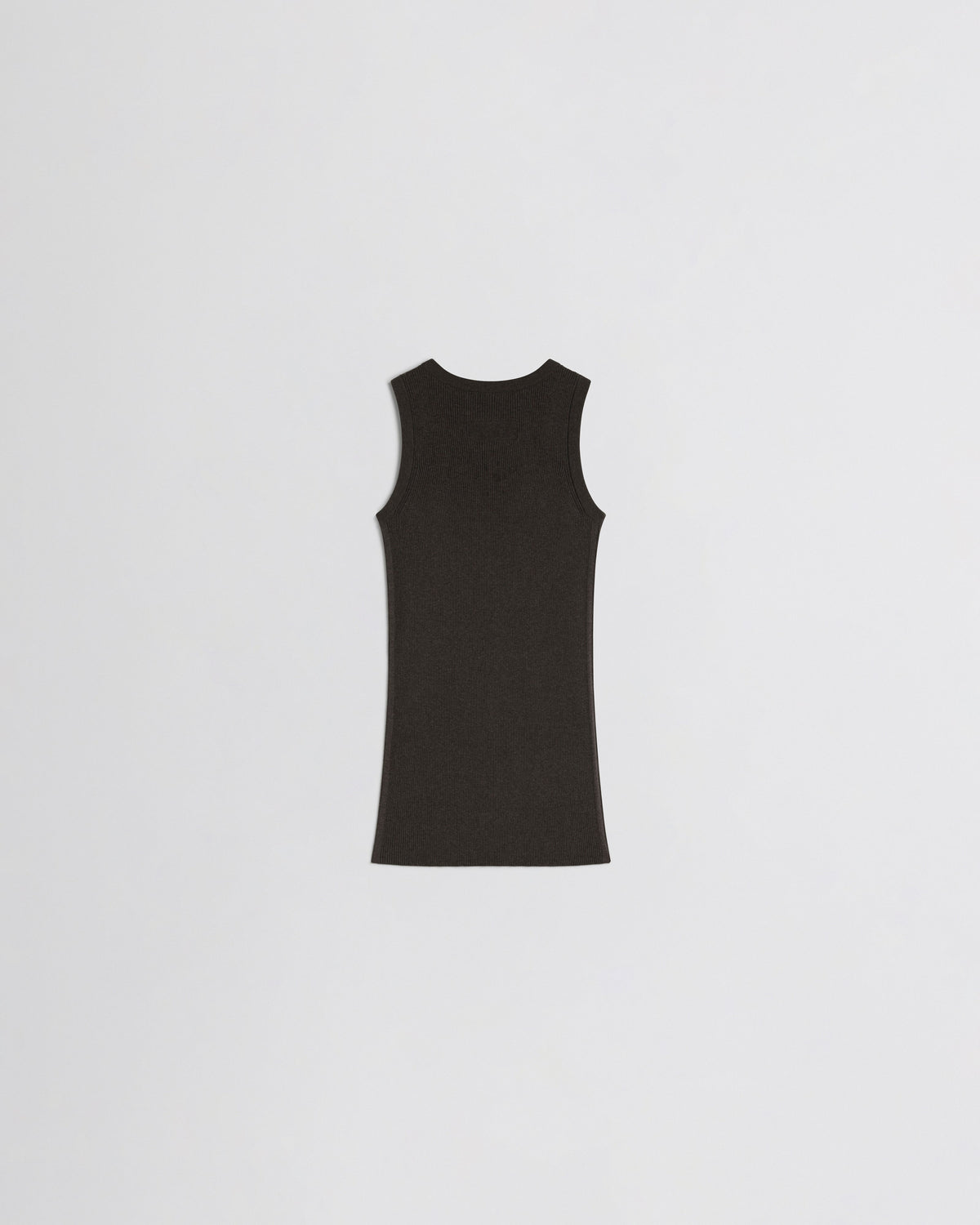 RIBBED TANK | brown cotton cashmere