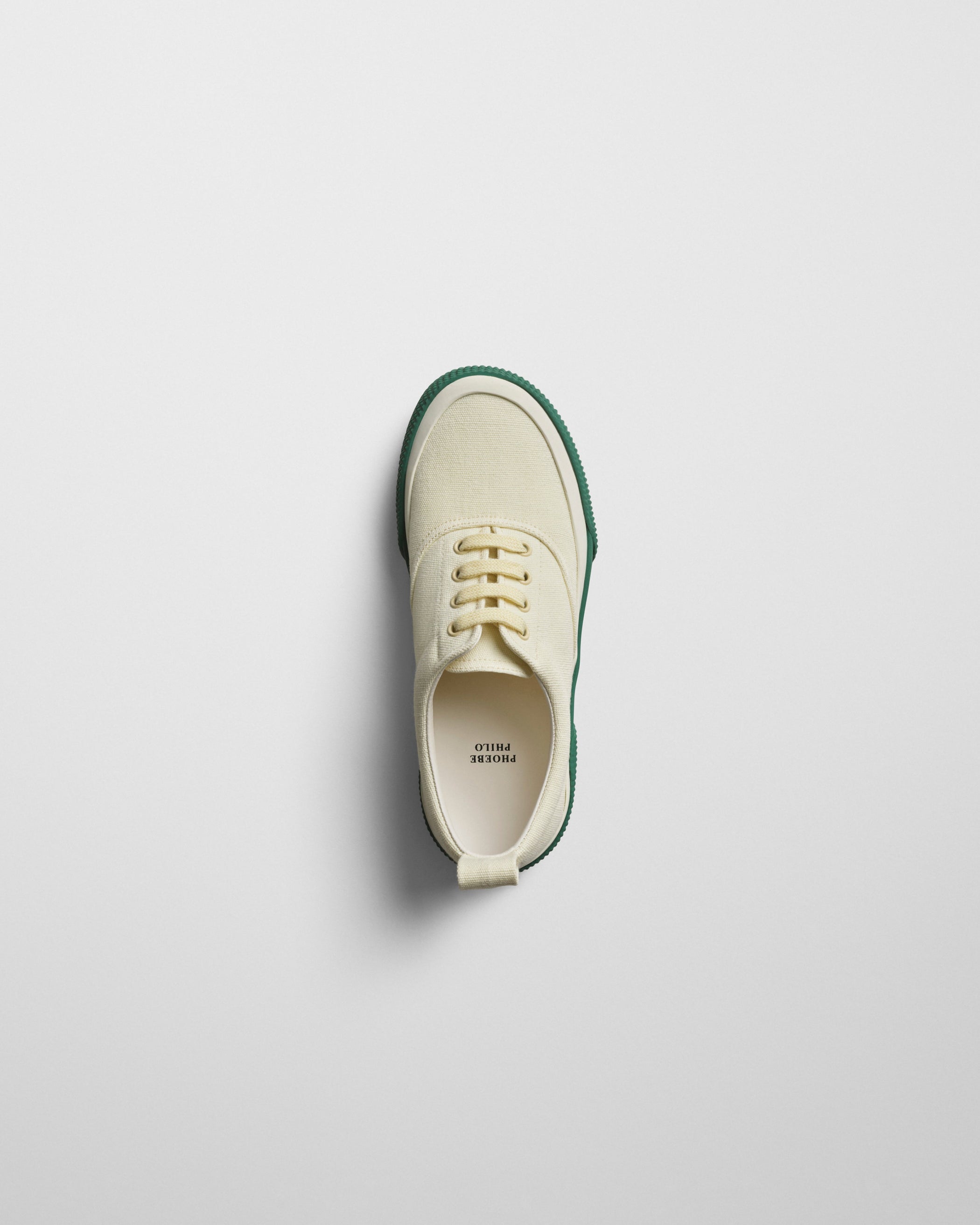 Top view of PLIMSOLE in soft yellow canvas