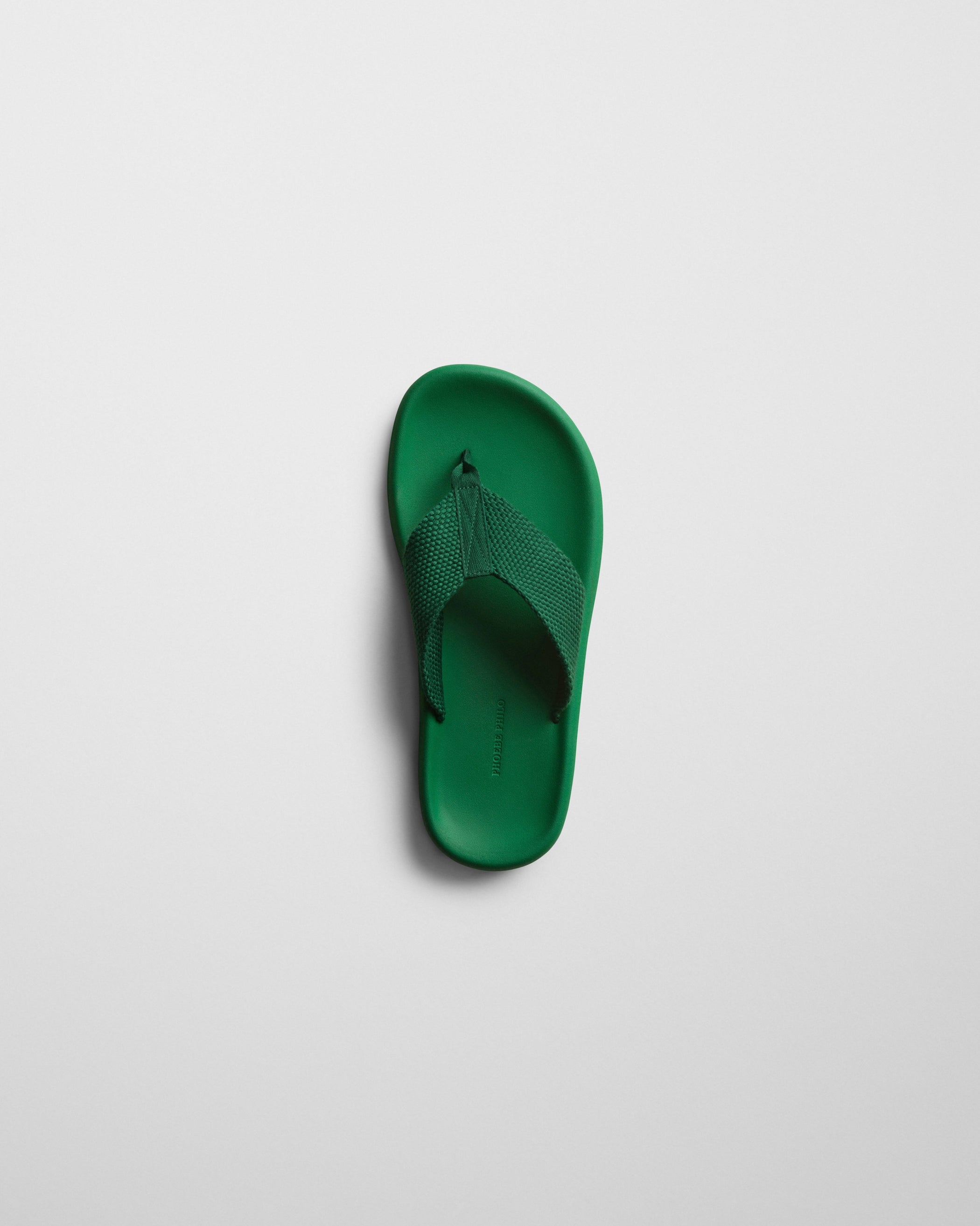 Top view of FLIP FLOP in electric green Eva