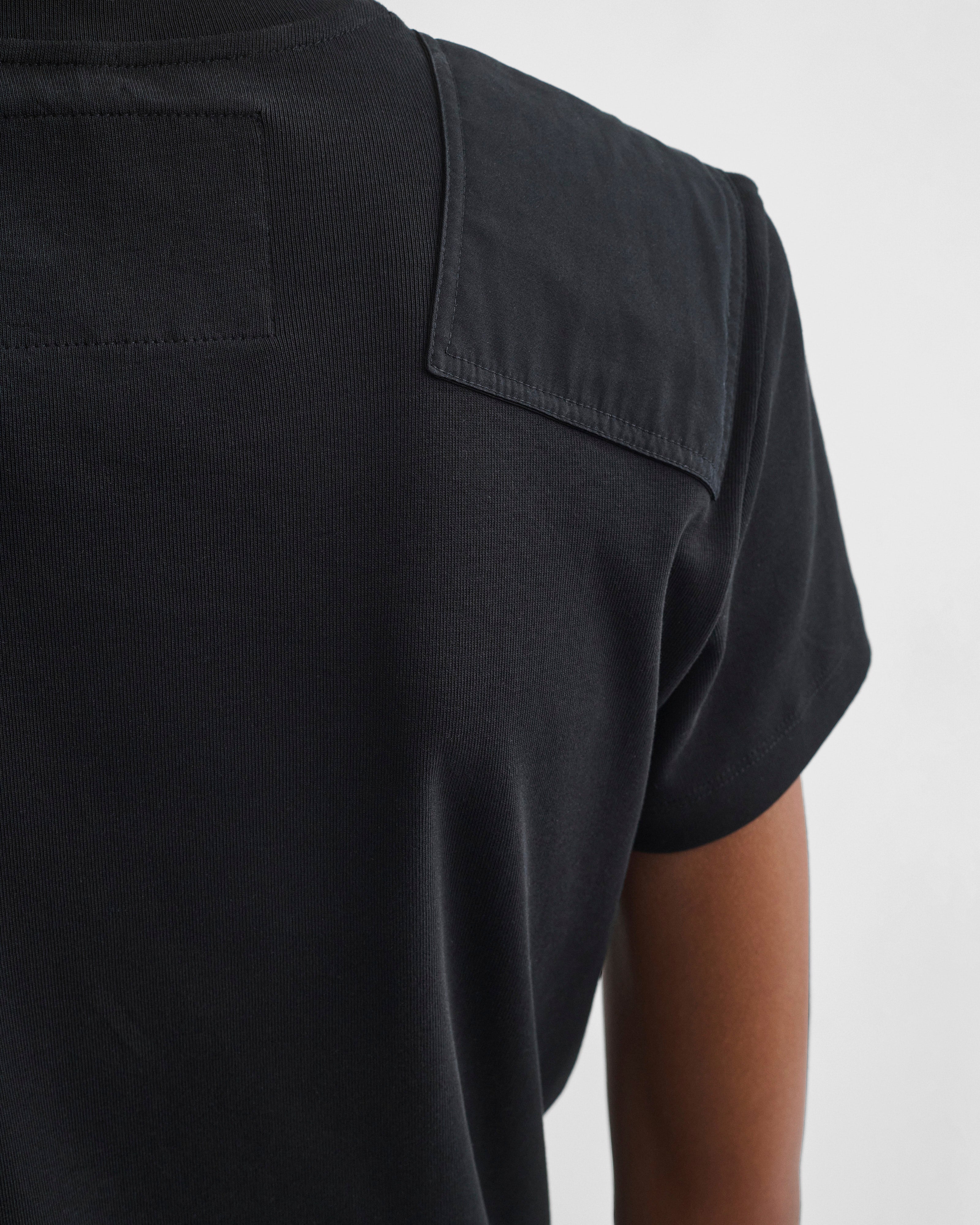 PHOEBE PHILO | PATCH T-SHIRT | black cotton