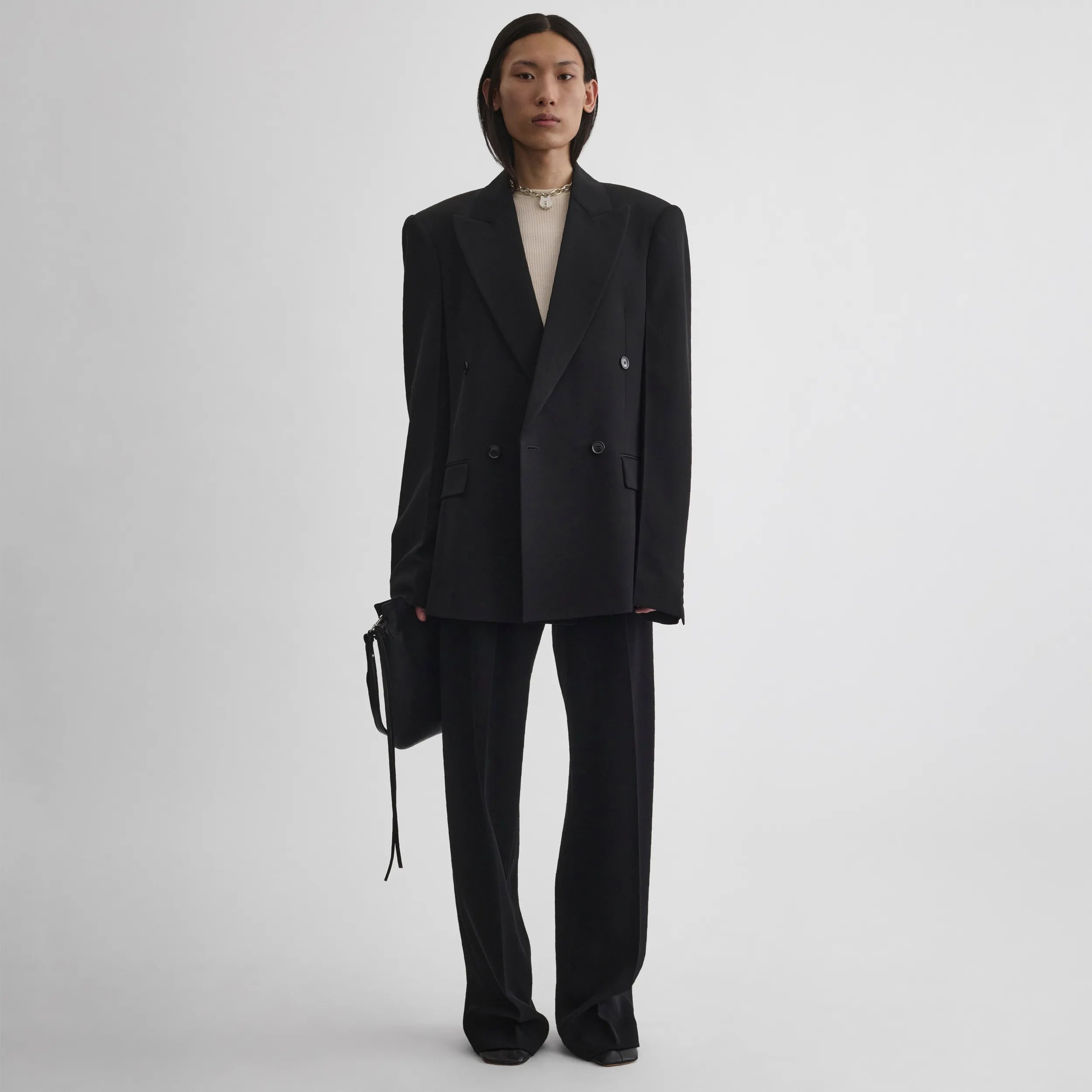 【PHOEBE PHILO】Milanese テーラードジャケット ブラック PHOEBE PHILO | MILANESE JACKET | BLACK WOOL