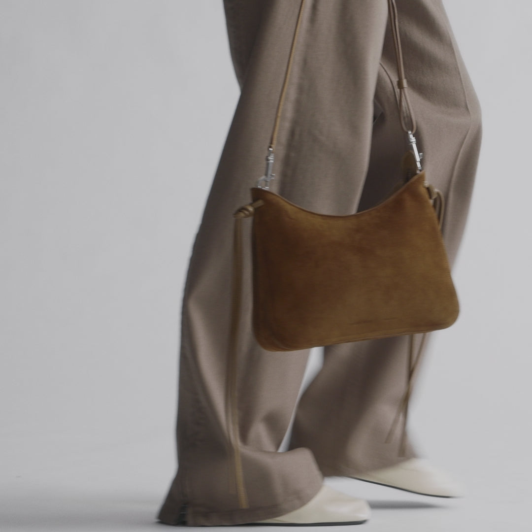 PHOEBE PHILO | SMALL GIG BAG | TOFFEE SUEDE