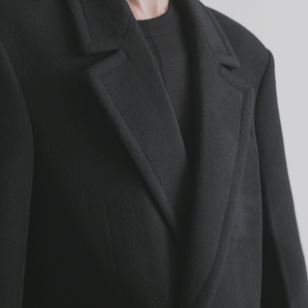 PHOEBE PHILO | CLASSIC COAT | BLACK CASHMERE